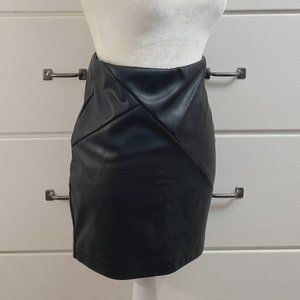 Dynamite Faux Leather Skirt + Black + Size Small